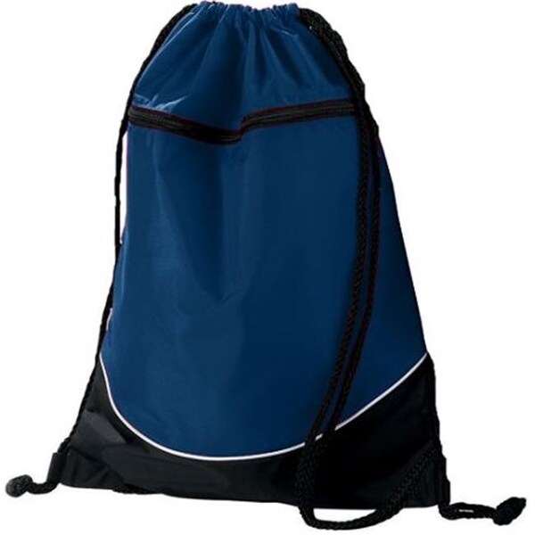 Augusta Medical Systems Llc Augusta 1920A Tri-Color Drawstring Backpack; Navy & Black - All 1920A_Navy/ Black_ALL - main